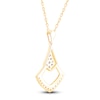 Thumbnail Image 4 of Diamond Pavé-Set Shield Necklace 1/4 ct tw 14K Yellow Gold 18"