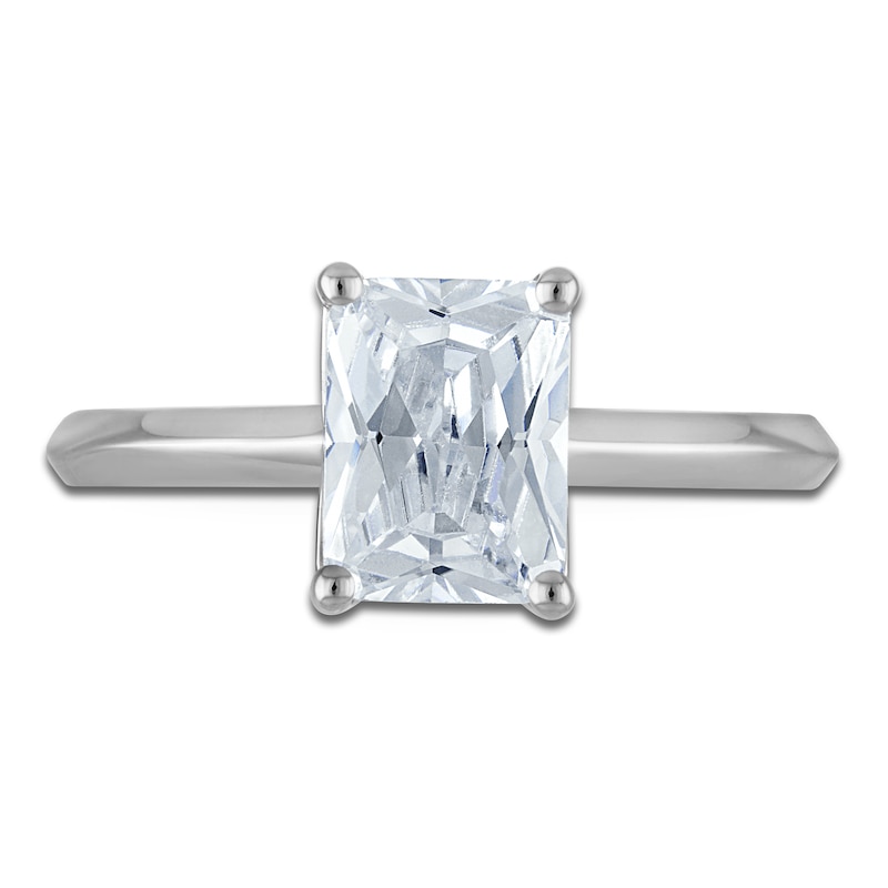 Main Image 3 of Lab-Grown Radiant-Cut Diamond Solitaire Plus Engagement Ring 1-5/8 ct tw Platinum (F/VS)