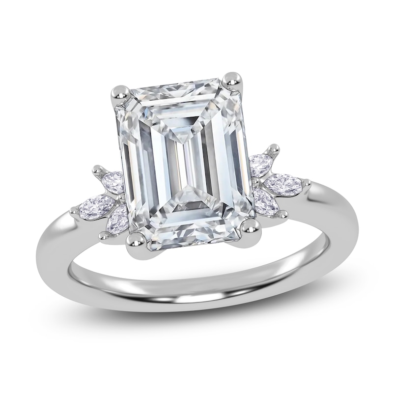 Main Image 1 of Emerald-Cut Created By Jared Studio Lab-Grown Diamond Engagement Ring 3-1/6 ct tw 14K White Gold