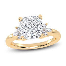 Cushion-Cut Created By Jared Studio Lab-Grown Diamond Engagement Ring 3-1/6 ct tw 14K Yellow Gold
