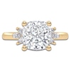 Thumbnail Image 3 of Cushion-Cut Created By Jared Studio Lab-Grown Diamond Engagement Ring 3-1/6 ct tw 14K Yellow Gold