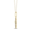 Thumbnail Image 3 of Diamond Zodiac Aquarius Medallion Necklace 1/3 ct tw 10K Yellow Gold 18"