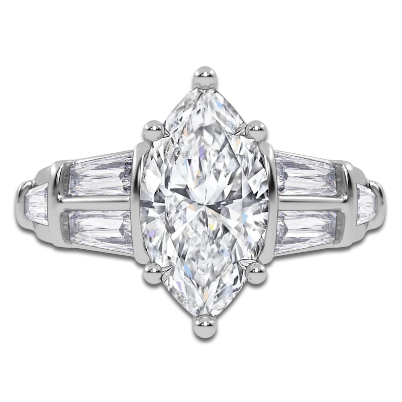Main Image 3 of Marquise-Cut Created By Jared Studio Lab-Grown Diamond Engagement Ring 4-1/2 ct tw 14K White Gold