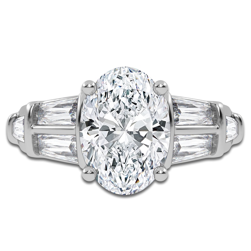 Main Image 3 of Oval-Cut Created By Jared Studio Lab-Grown Diamond Engagement Ring 4-1/2 ct tw 14K White Gold
