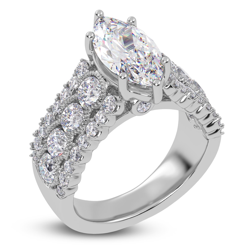 Main Image 2 of Marquise-Cut Created By Jared Studio Lab-Grown Diamond Engagement Ring 3-3/4 ct tw 14K White Gold