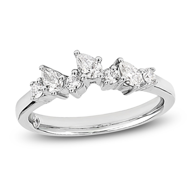 Main Image 1 of Storied Diamond Desert Sands of Eternity Pear-Shaped & Round-Cut Anniversary Ring 1/2 ct tw Platinum