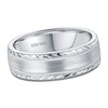 Thumbnail Image 1 of Kirk Kara Men's Engraved Brushed Wedding Band 18K White Gold 7mm