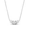 Thumbnail Image 1 of Lab-Grown Diamond Three-Stone Necklace 1 ct tw 14K White Gold 18"