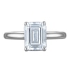Thumbnail Image 3 of Emerald-Cut Lab-Grown Diamond Solitaire Plus Engagement Ring 2 ct tw Platinum (VS2/F)