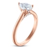Thumbnail Image 2 of Pear-Shaped Lab-Grown Diamond Solitaire Plus Engagement Ring 1/2 ct tw 18K Rose Gold (VS2/F)