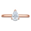 Thumbnail Image 3 of Pear-Shaped Lab-Grown Diamond Solitaire Plus Engagement Ring 1/2 ct tw 18K Rose Gold (VS2/F)