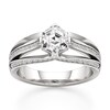 Thumbnail Image 1 of J'Lure Lab-Grown Diamond Hexagon Step-Cut Engagement Ring 1-3/8 ct tw 18K White Gold