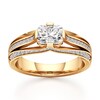 Thumbnail Image 1 of J'Lure Lab-Grown Diamond Radiant Brilliant-Cut Engagement Ring 1-3/8 ct tw 18K Yellow Gold