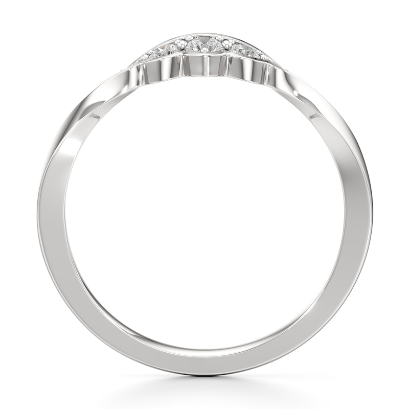 Main Image 2 of J'Lure Lab-Grown Diamond Scalloped Wedding Band 1/8 ct tw 18K White Gold