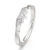Thumbnail Image 4 of J'Lure Lab-Grown Diamond Scalloped Wedding Band 1/8 ct tw 18K White Gold