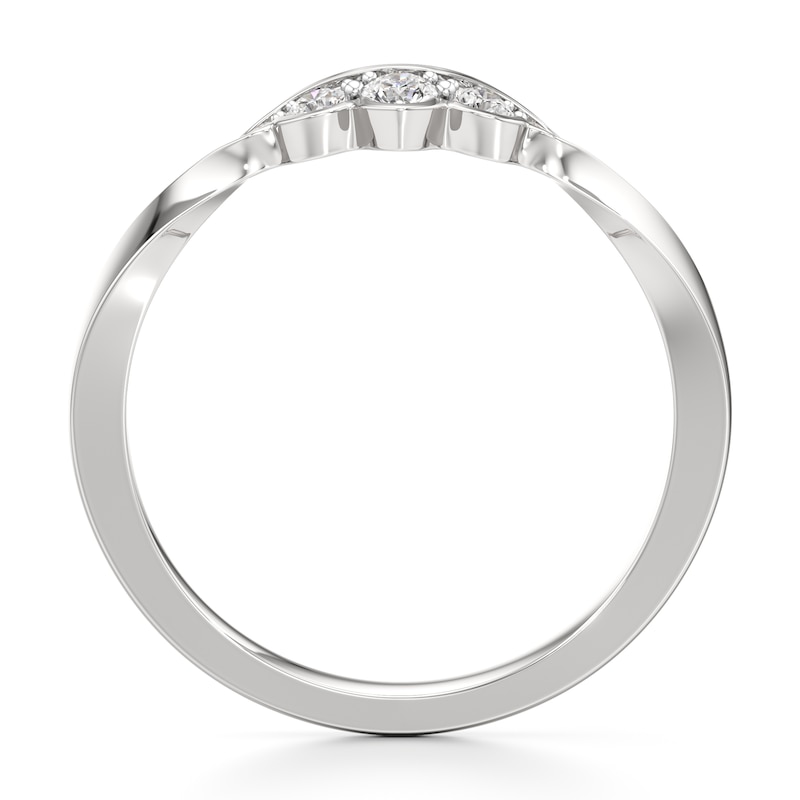 Main Image 2 of J'Lure Lab-Created Diamond Scalloped Wedding Band 1/5 ct tw 18K White Gold