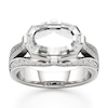Thumbnail Image 1 of J'Lure Lab-Grown Diamond Oval Portrait-Cut Engagement Ring 3-1/2 ct tw 18K White Gold