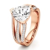 Thumbnail Image 4 of J'Lure Lab-Grown Diamond Trillion Curved Brilliant-Cut Engagement Ring 3-3/8 ct tw 18K Rose Gold