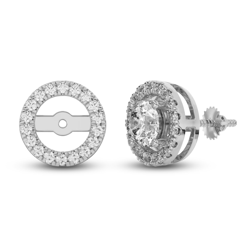 Main Image 2 of Lab-Grown Diamond Earring Jackets 1/3 ct tw 10K White Gold (Jacket Only)