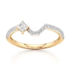 Thumbnail Image 1 of J'Lure Square-Emerald Step-Cut Lab-Grown Diamond Contour Wedding Band 3/8 ct tw 18K Yellow Gold