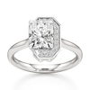 Thumbnail Image 1 of J'Lure Radiant Brilliant-Cut Lab-Grown Diamond Half-Halo Engagement Ring 2 ct tw 18K White Gold
