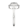 Thumbnail Image 3 of J'Lure Radiant Brilliant-Cut Lab-Grown Diamond Half-Halo Engagement Ring 2 ct tw 18K White Gold