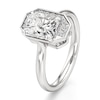 Thumbnail Image 4 of J'Lure Radiant Brilliant-Cut Lab-Grown Diamond Half-Halo Engagement Ring 2 ct tw 18K White Gold