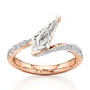 Thumbnail Image 1 of J'Lure Kite Step-Cut Lab-Created Diamond Bypass Engagement Ring 1-3/8 ct tw 18K Rose Gold