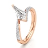 Thumbnail Image 4 of J'Lure Kite Step-Cut Lab-Created Diamond Bypass Engagement Ring 1-3/8 ct tw 18K Rose Gold