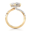 Thumbnail Image 2 of J'Lure Imperial-Emerald Step-Cut Lab-Grown Diamond Bypass Engagement Ring 3-1/2 ct tw 18K Yellow Gold