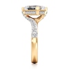 Thumbnail Image 3 of J'Lure Imperial-Emerald Step-Cut Lab-Grown Diamond Bypass Engagement Ring 3-1/2 ct tw 18K Yellow Gold