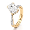 Thumbnail Image 4 of J'Lure Imperial-Emerald Step-Cut Lab-Grown Diamond Bypass Engagement Ring 3-1/2 ct tw 18K Yellow Gold