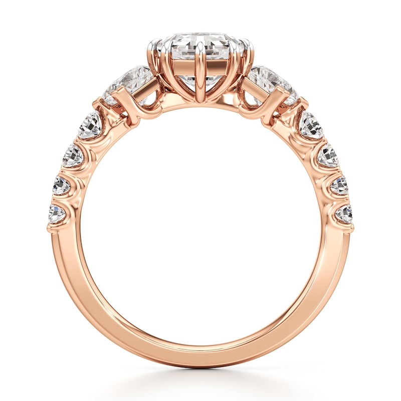 Main Image 2 of J'Lure Octagon Step-Cut Lab-Grown Diamond Engagement Ring 1-7/8 ct tw 18K Rose Gold