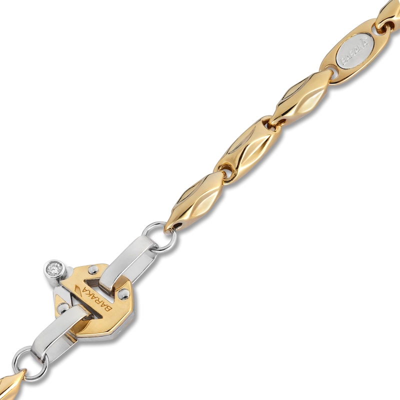 Main Image 2 of Baraka Men's Diamond Accent Chain Necklace 18K Two-Tone Gold 23.50"