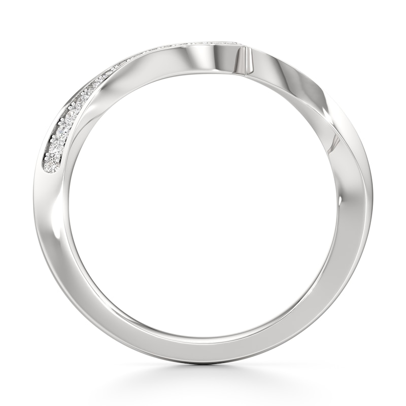 Main Image 2 of J'Lure Lab-Grown Diamond Contour Wedding Band 1/8 ct tw 18K White Gold