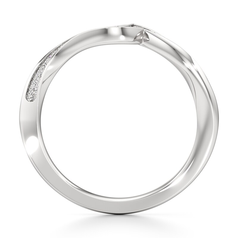 Main Image 2 of J'Lure Lab-Grown Diamond Contour Wedding Band 1/6 ct tw 18K White Gold