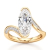 Thumbnail Image 1 of J'Lure Moval Old-Cut Lab-Grown Diamond Bypass Engagement Ring 3-1/3 ct tw 18K Yellow Gold