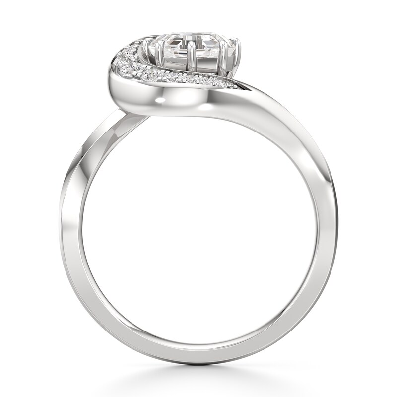 Main Image 2 of J'Lure Octagon Step-Cut Lab-Grown Diamond Engagement Ring 1 ct tw 18K White Gold