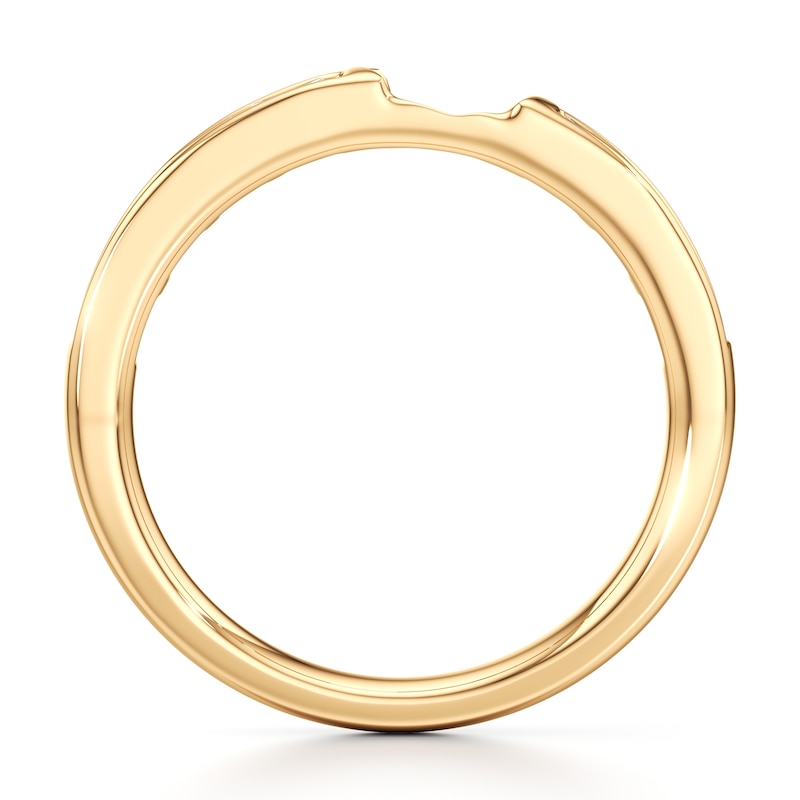 Main Image 2 of J'Lure Baguette-Cut Lab-Grown Diamond Contour Wedding Band 1/3 ct tw 18K Yellow Gold