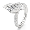 Thumbnail Image 4 of J'Lure Leaf Step-Cut Two-Stone Lab-Grown Diamond Engagement Ring 4-5/8 ct tw 18K White Gold