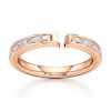 Thumbnail Image 1 of J'Lure Baguette-Cut Lab-Grown Diamond Contour Wedding Band 3/8 ct tw 18K Rose Gold