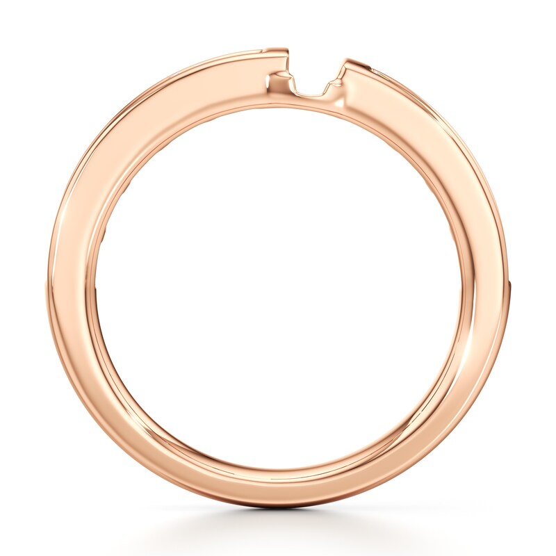 Main Image 2 of J'Lure Baguette-Cut Lab-Grown Diamond Contour Wedding Band 3/8 ct tw 18K Rose Gold