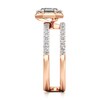 Thumbnail Image 3 of J'Lure Hexagon Step-Cut Lab-Created Diamond Spiral Engagement Ring 1-3/8 ct tw 18K Rose Gold