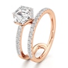 Thumbnail Image 4 of J'Lure Hexagon Step-Cut Lab-Created Diamond Spiral Engagement Ring 1-3/8 ct tw 18K Rose Gold