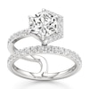 Thumbnail Image 1 of J'Lure Hexagon Brilliant-Cut Lab-Created Diamond Spiral Engagement Ring 2-5/8 ct tw 18K White Gold