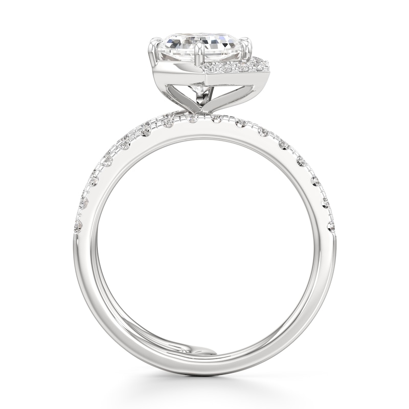 Main Image 2 of J'Lure Hexagon Brilliant-Cut Lab-Created Diamond Spiral Engagement Ring 2-5/8 ct tw 18K White Gold