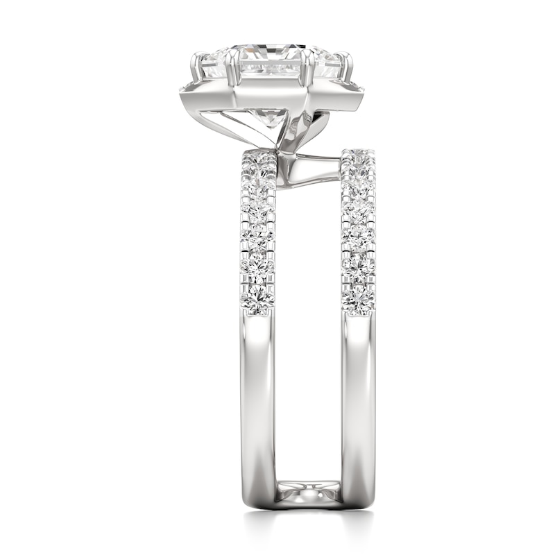 Main Image 3 of J'Lure Hexagon Brilliant-Cut Lab-Created Diamond Spiral Engagement Ring 2-5/8 ct tw 18K White Gold
