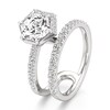 Thumbnail Image 4 of J'Lure Hexagon Brilliant-Cut Lab-Created Diamond Spiral Engagement Ring 2-5/8 ct tw 18K White Gold