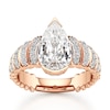 Thumbnail Image 1 of J'Lure Pear Step-Cut Lab-Grown Diamond Engagement Ring 3-3/8 ct tw 18K Rose Gold