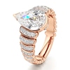 Thumbnail Image 4 of J'Lure Pear Step-Cut Lab-Grown Diamond Engagement Ring 3-3/8 ct tw 18K Rose Gold